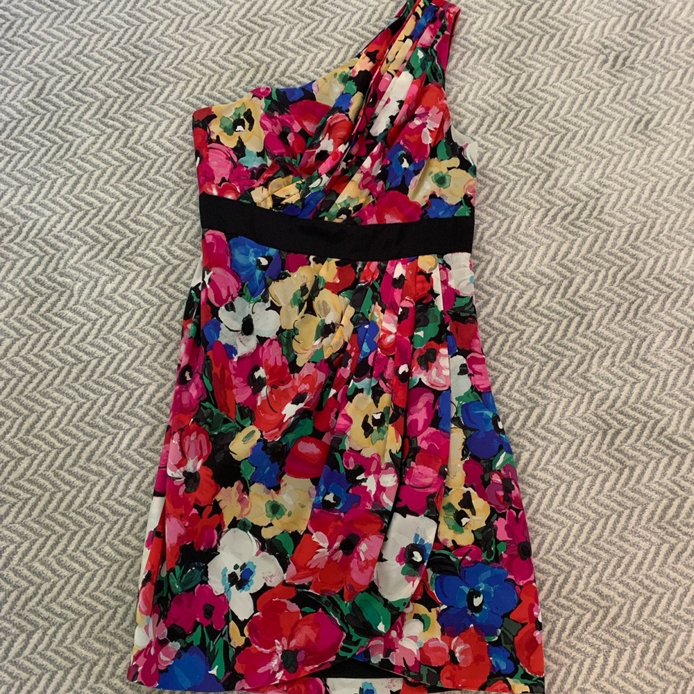 Shoshanna one shoulder cocktail dress